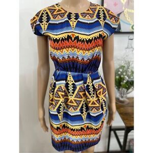 MM Couture by Miss Me Mini Aztec Dress Multi Color Sz XS